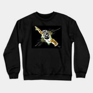 Armadillidium Maculatum "Zebra" Isopod Digitally Edited Watercolor Crewneck Sweatshirt